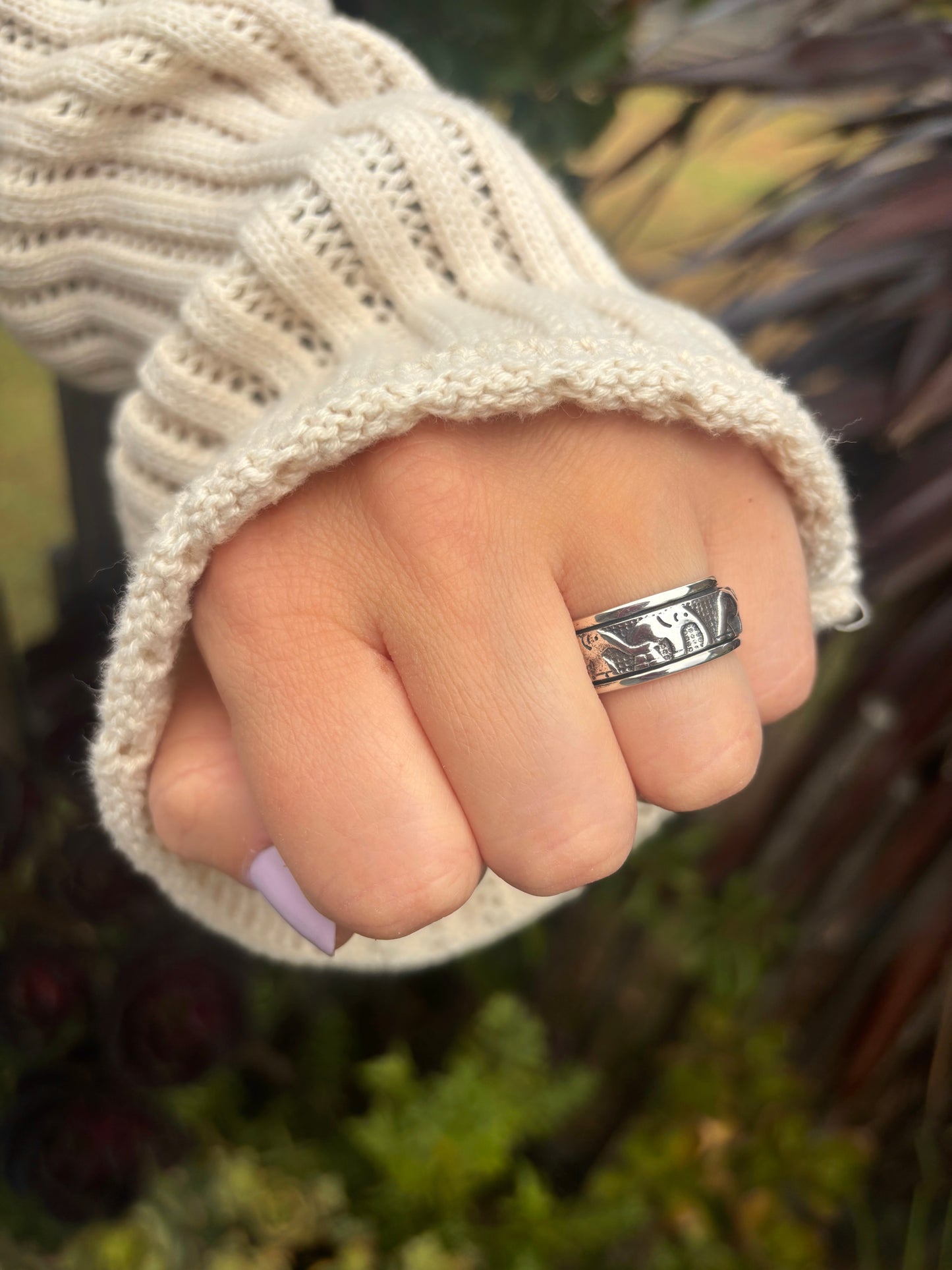 Humble Elephant Spinner Ring