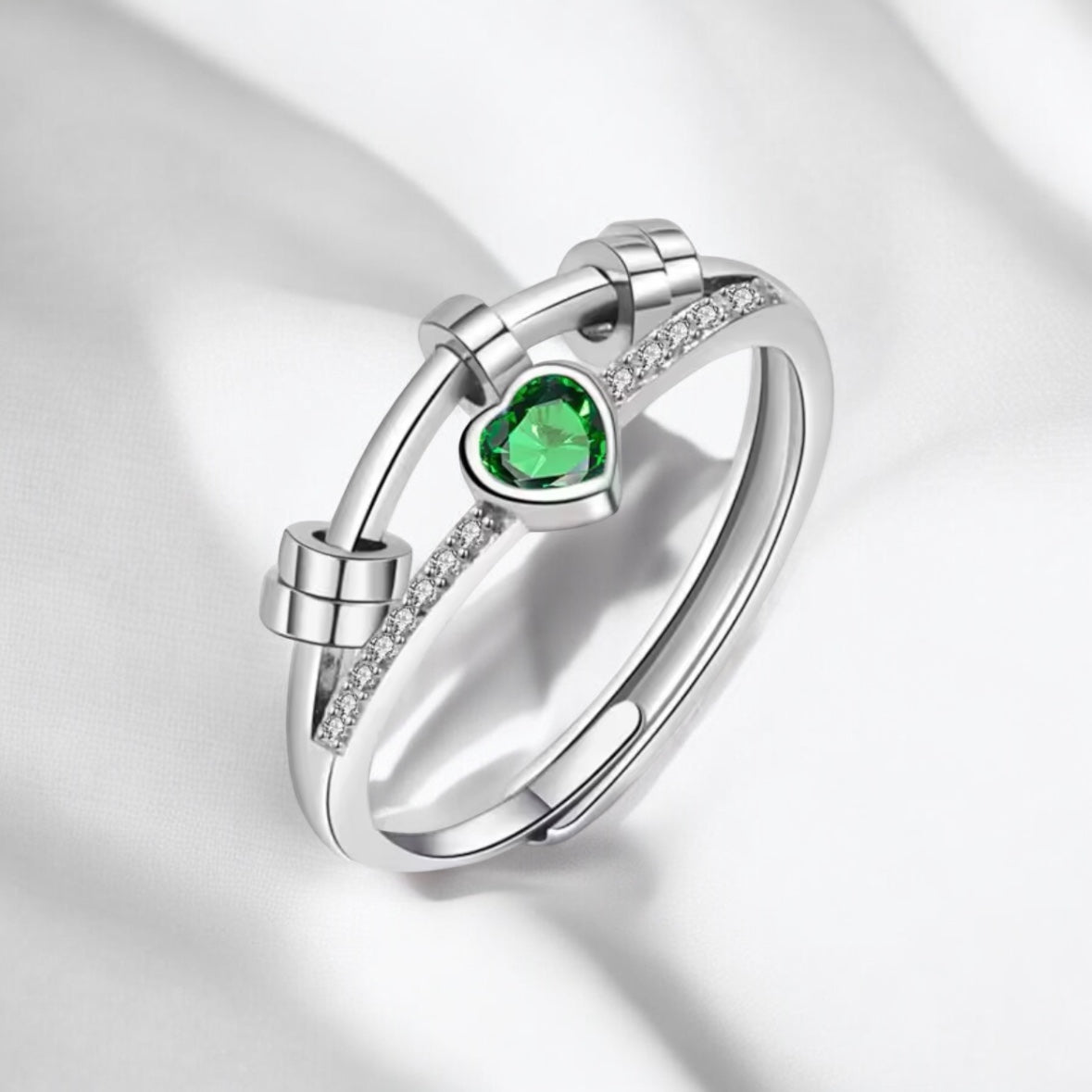 Mother Earth Heart Fidget Ring