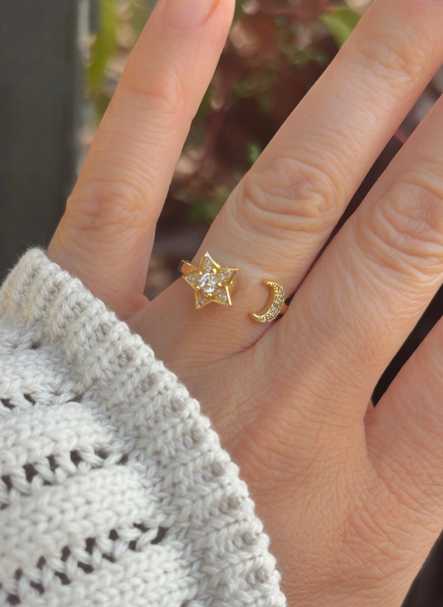 Space Dust Gold Fidget Ring