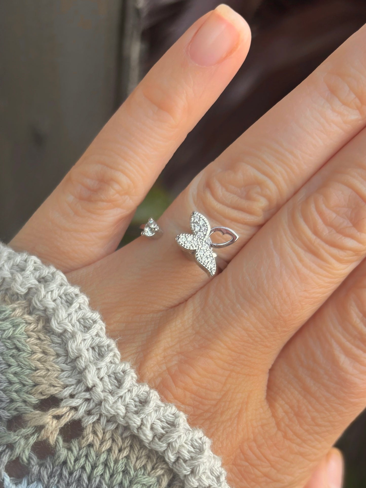 Flutter-By Silver Fidget Ring