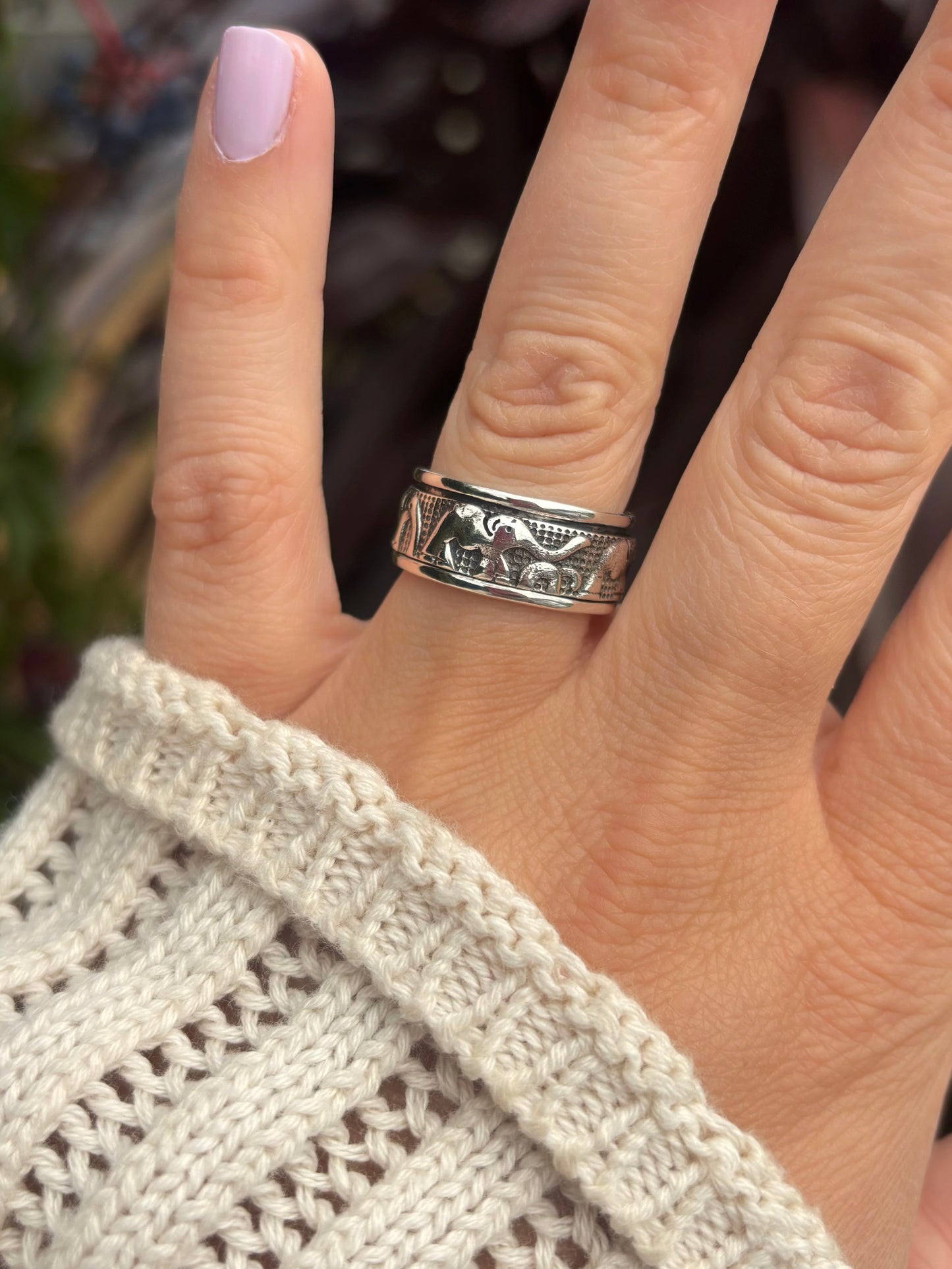 Humble Elephant Spinner Ring