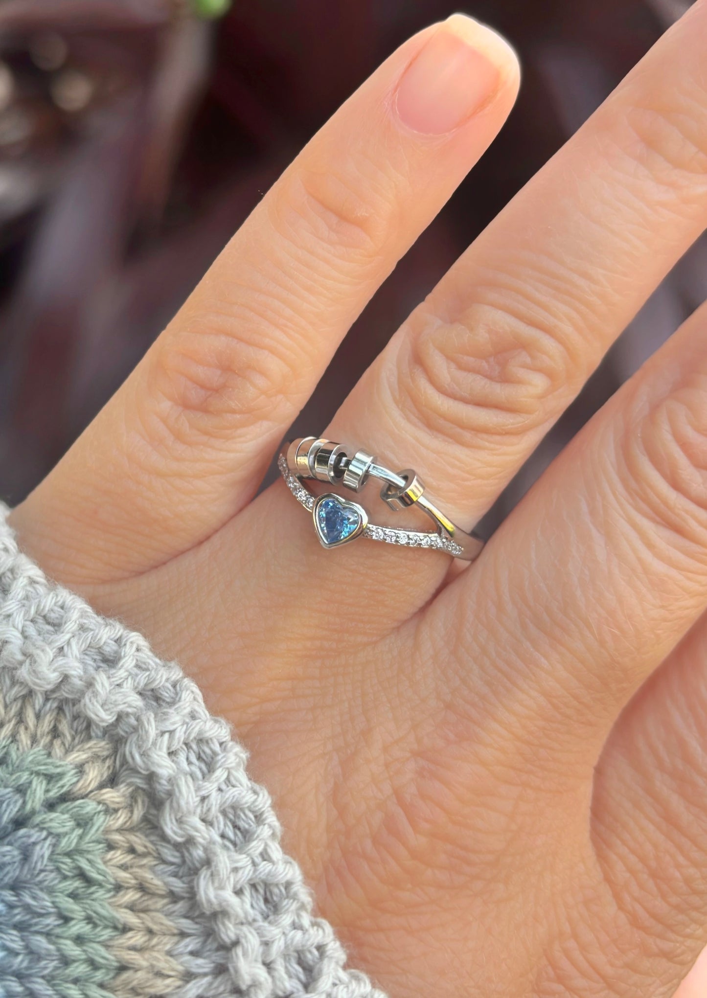 Celeste Heart Fidget Ring