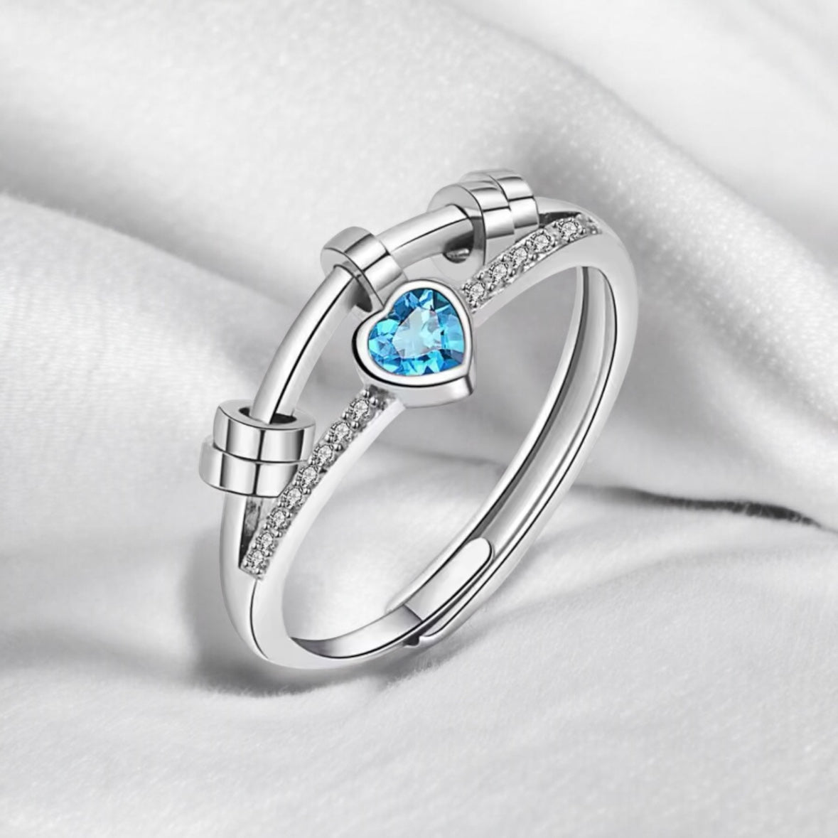 Celeste Heart Fidget Ring
