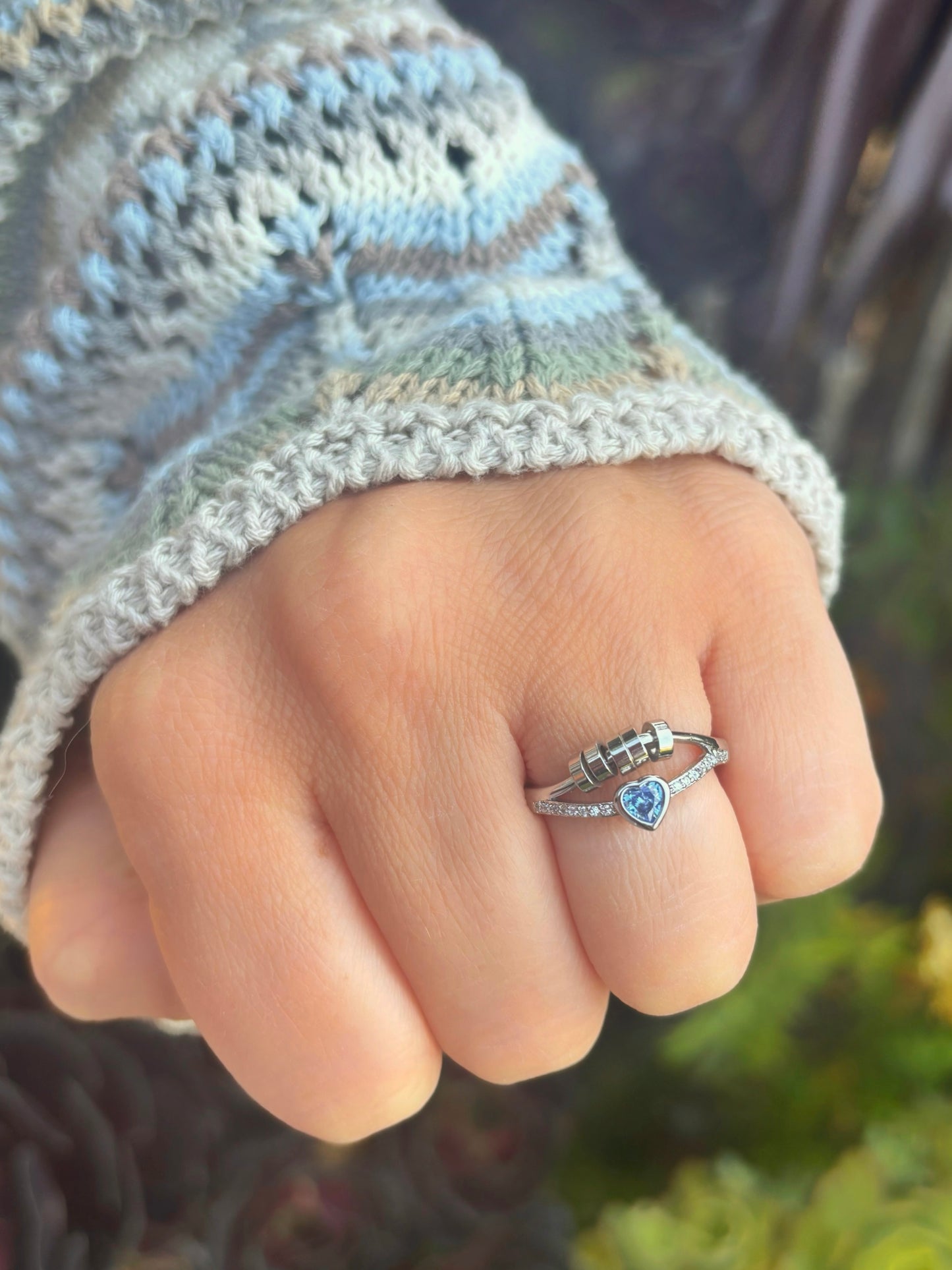 Celeste Heart Fidget Ring
