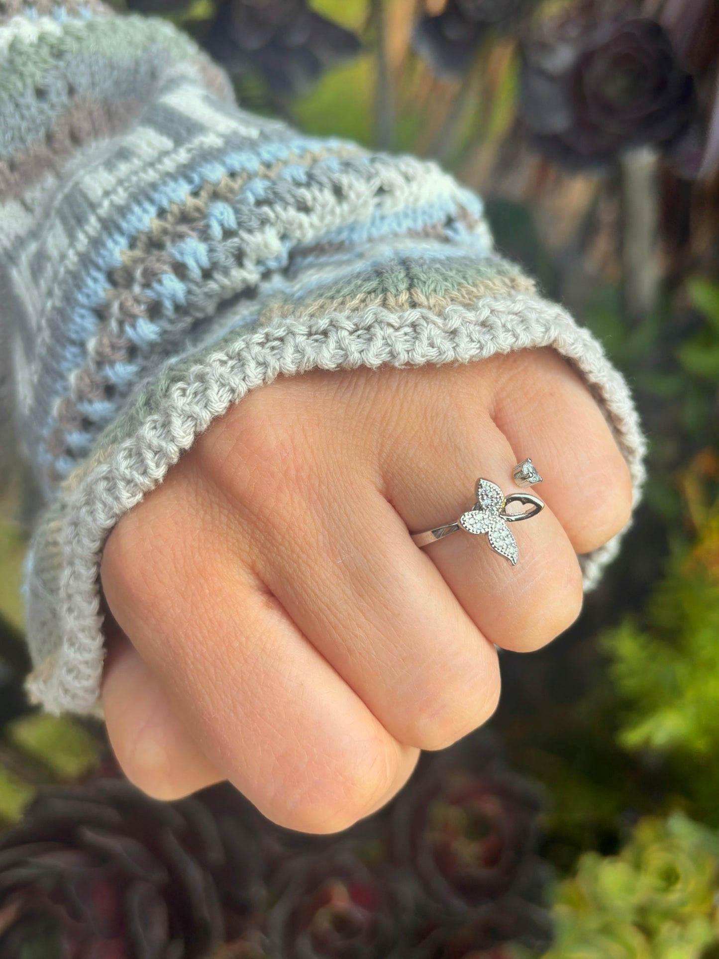 Flutter-By Silver Fidget Ring