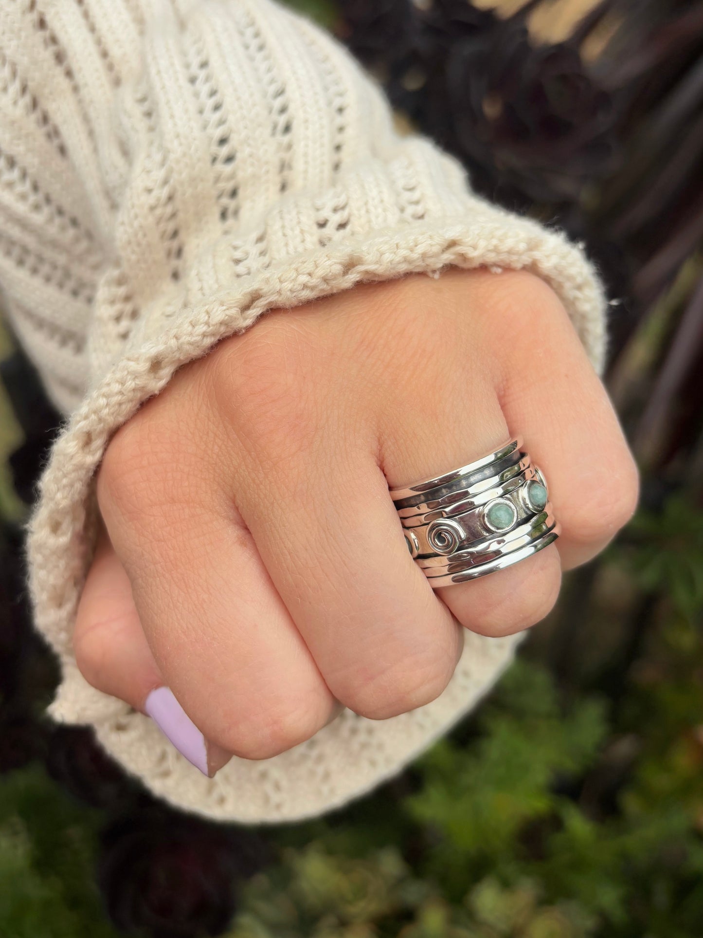 Amazonite Spinner Ring