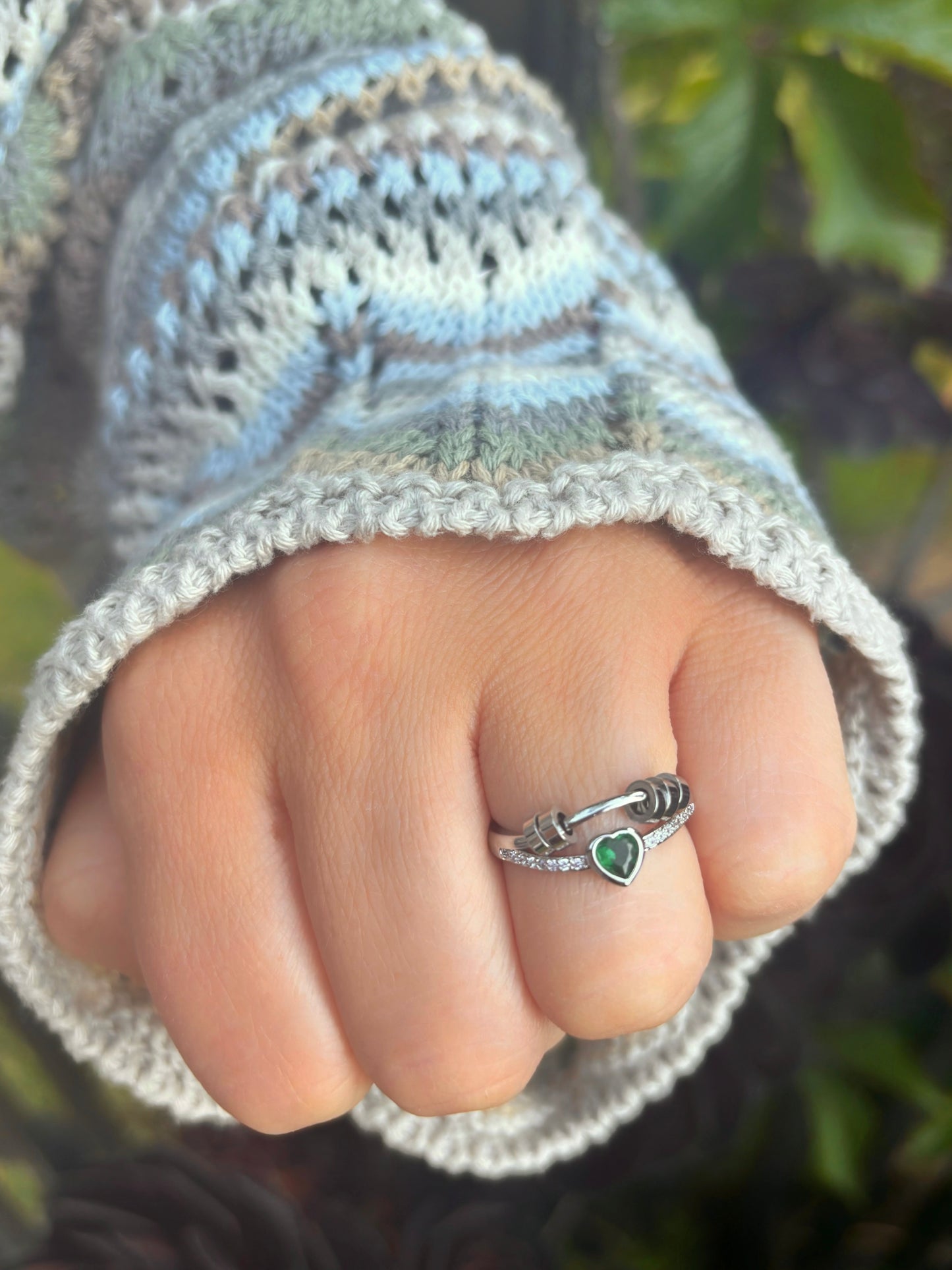 Mother Earth Heart Fidget Ring