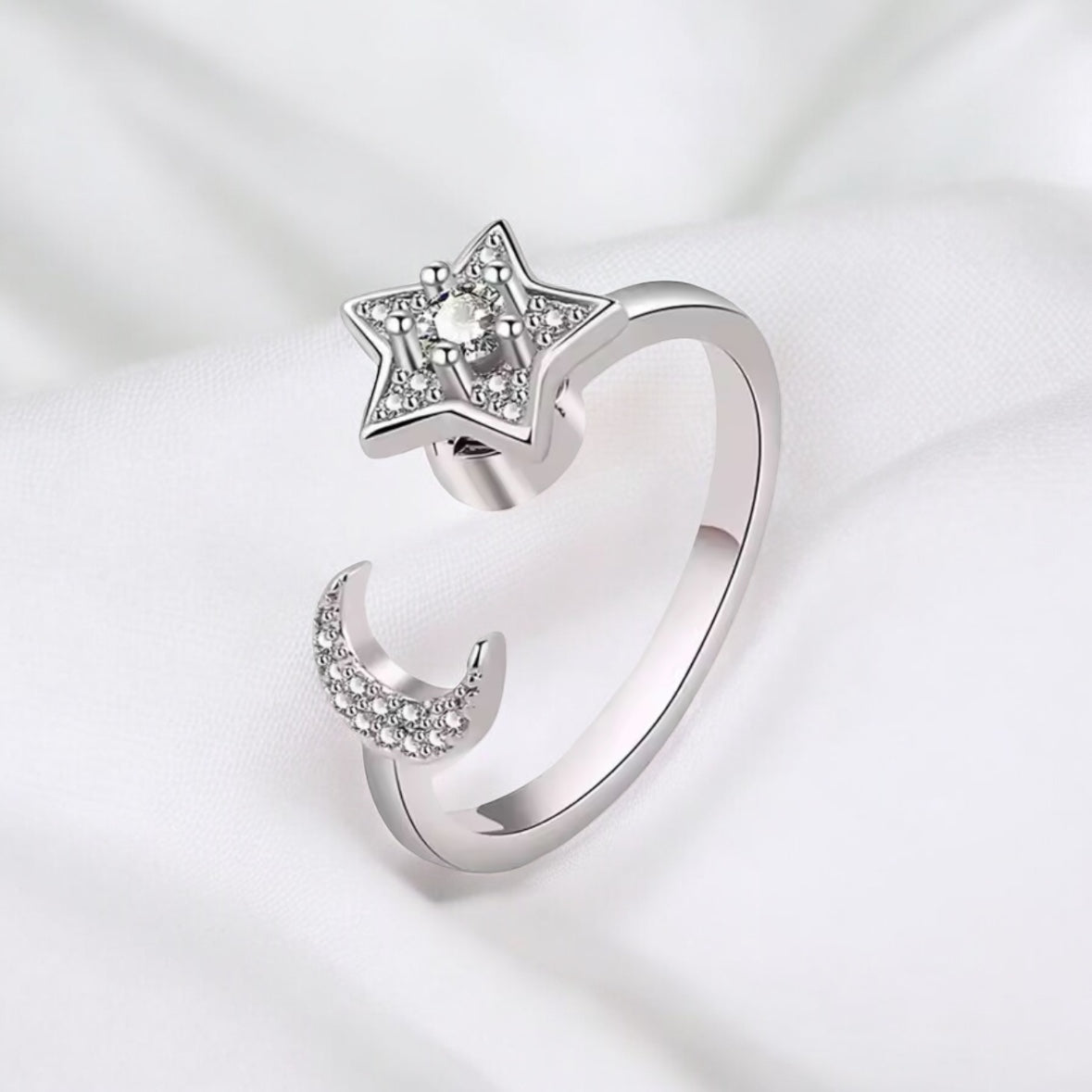 Space Dust Silver Fidget Ring