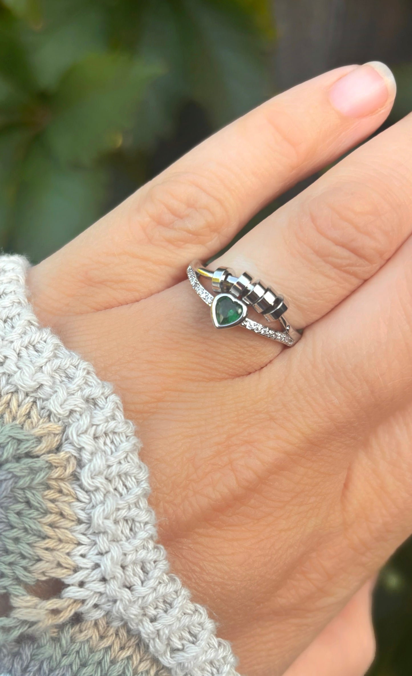 Mother Earth Heart Fidget Ring