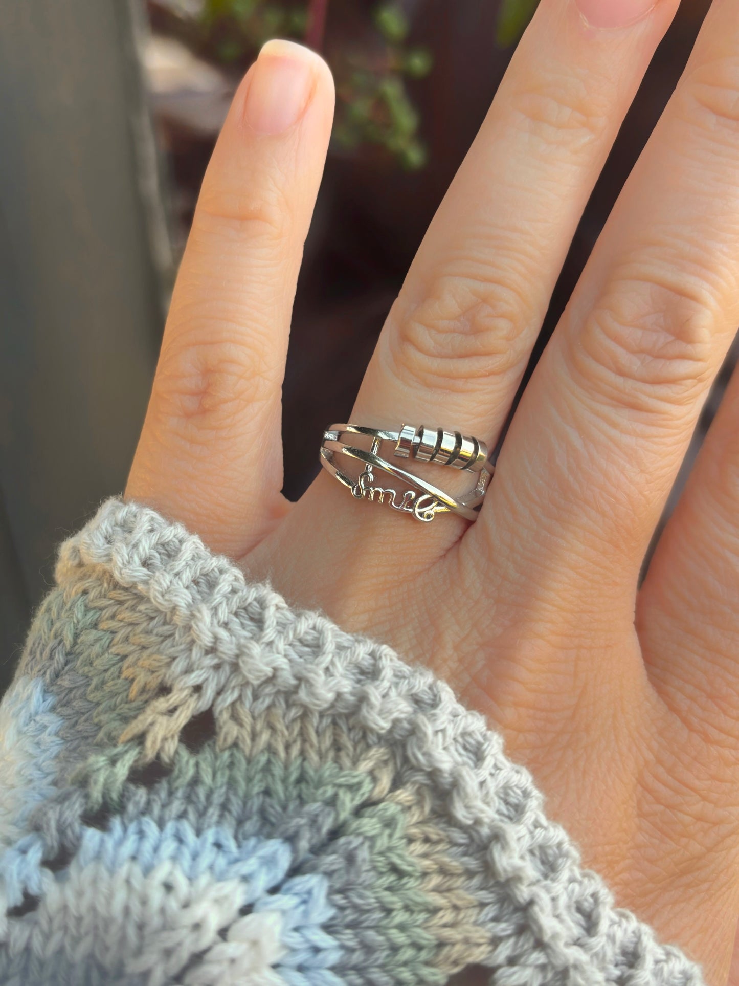 Smile To The World Fidget Ring