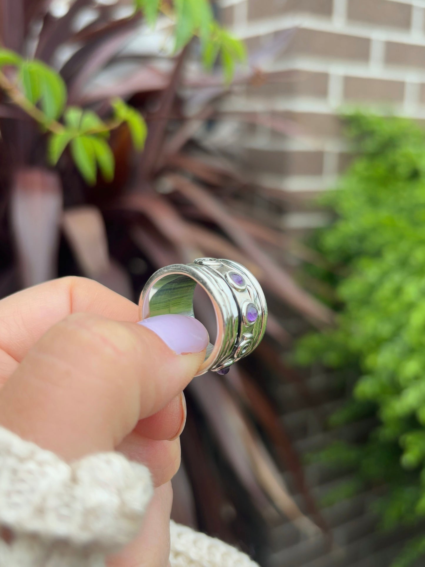 Amethyst Spinner Ring