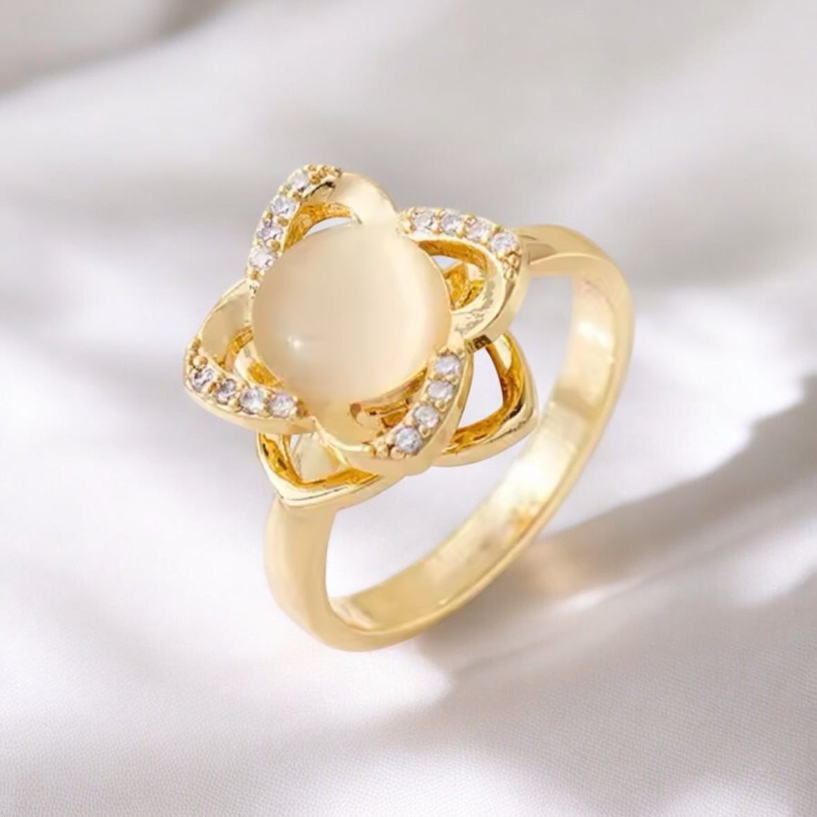 Golden Petal Fidget Ring