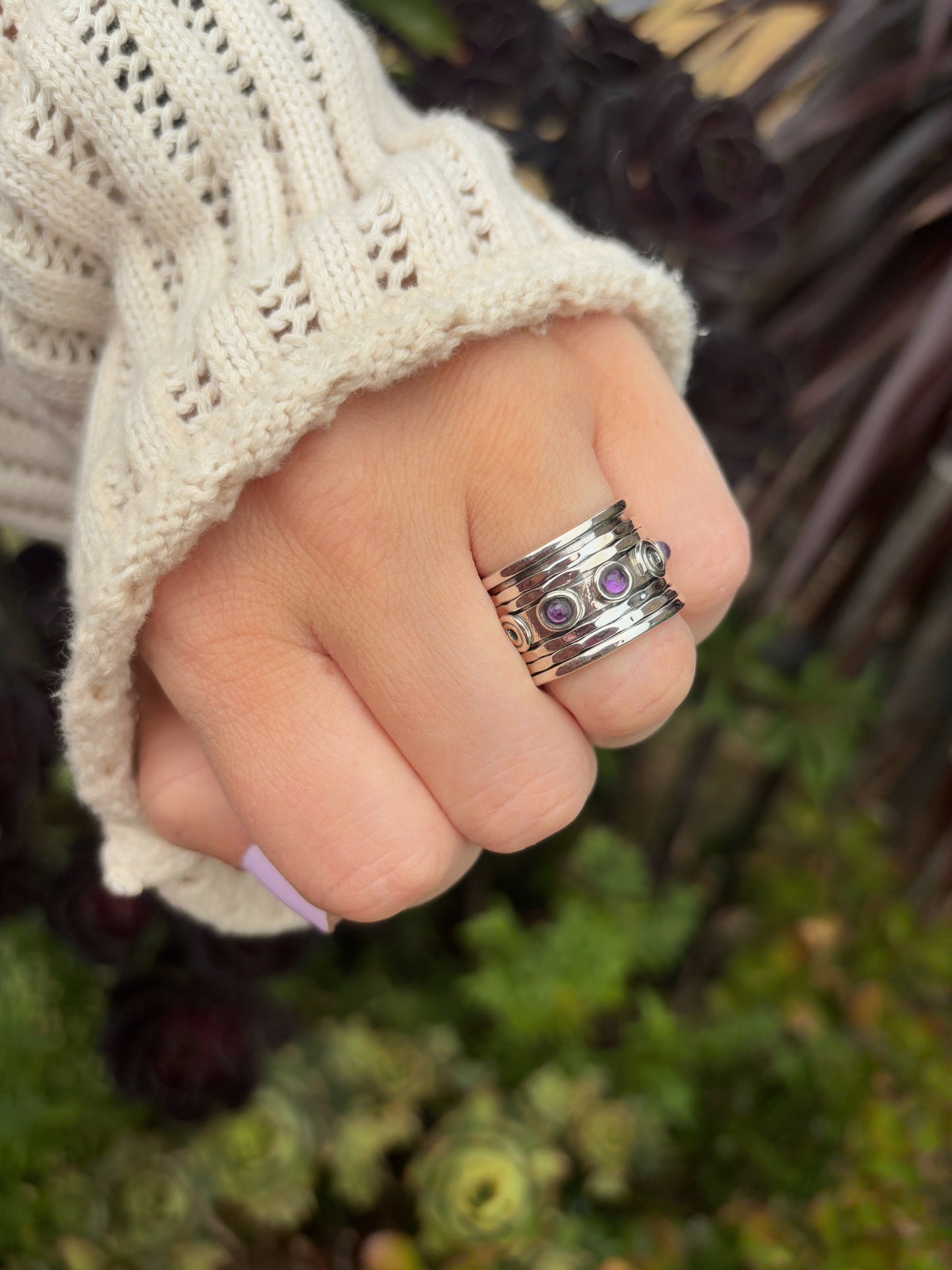 Amethyst Spinner Ring
